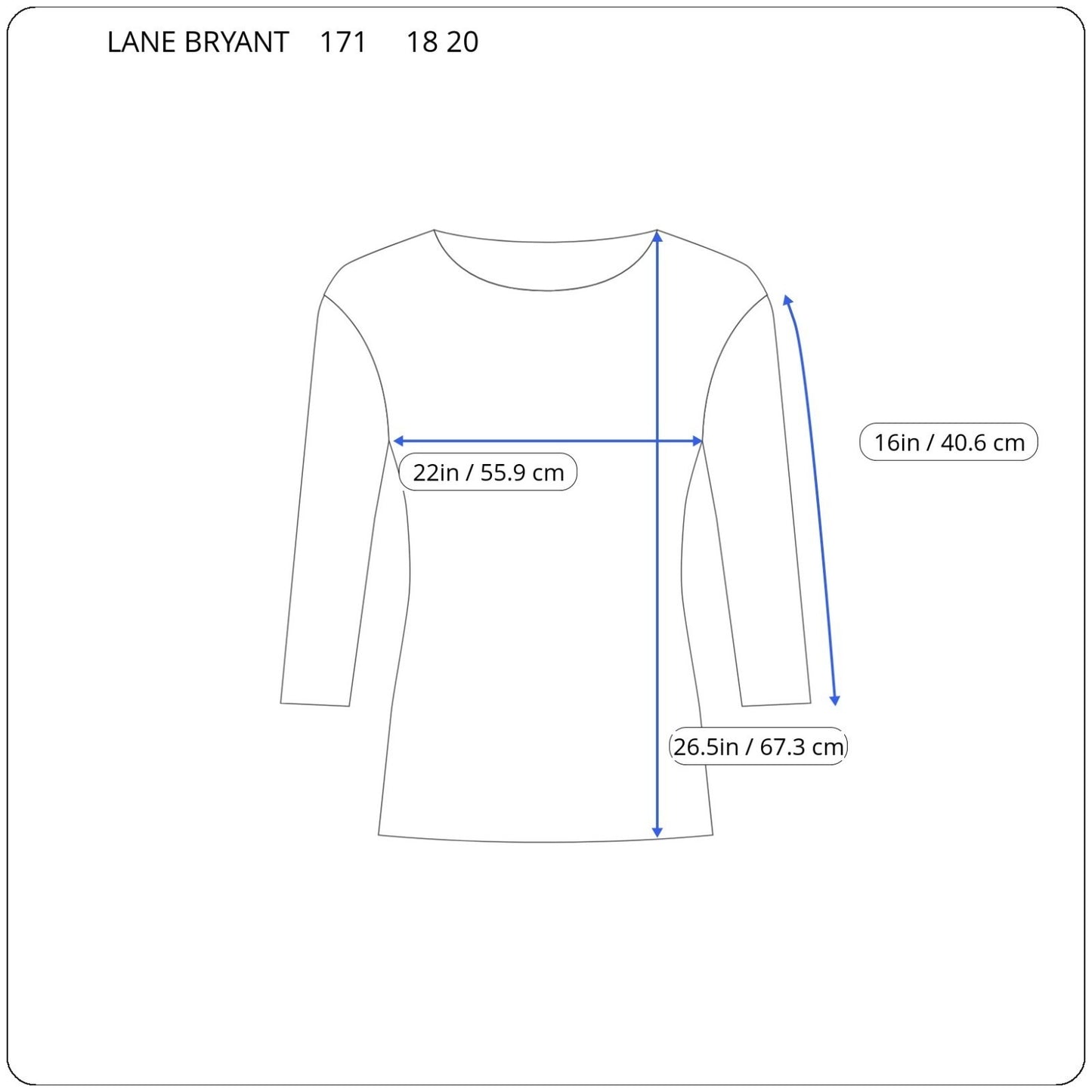 Lane Bryant Womens Top 18 20 Plus 3/4 Sleeve Button Up Gray White Stripe Pintuck