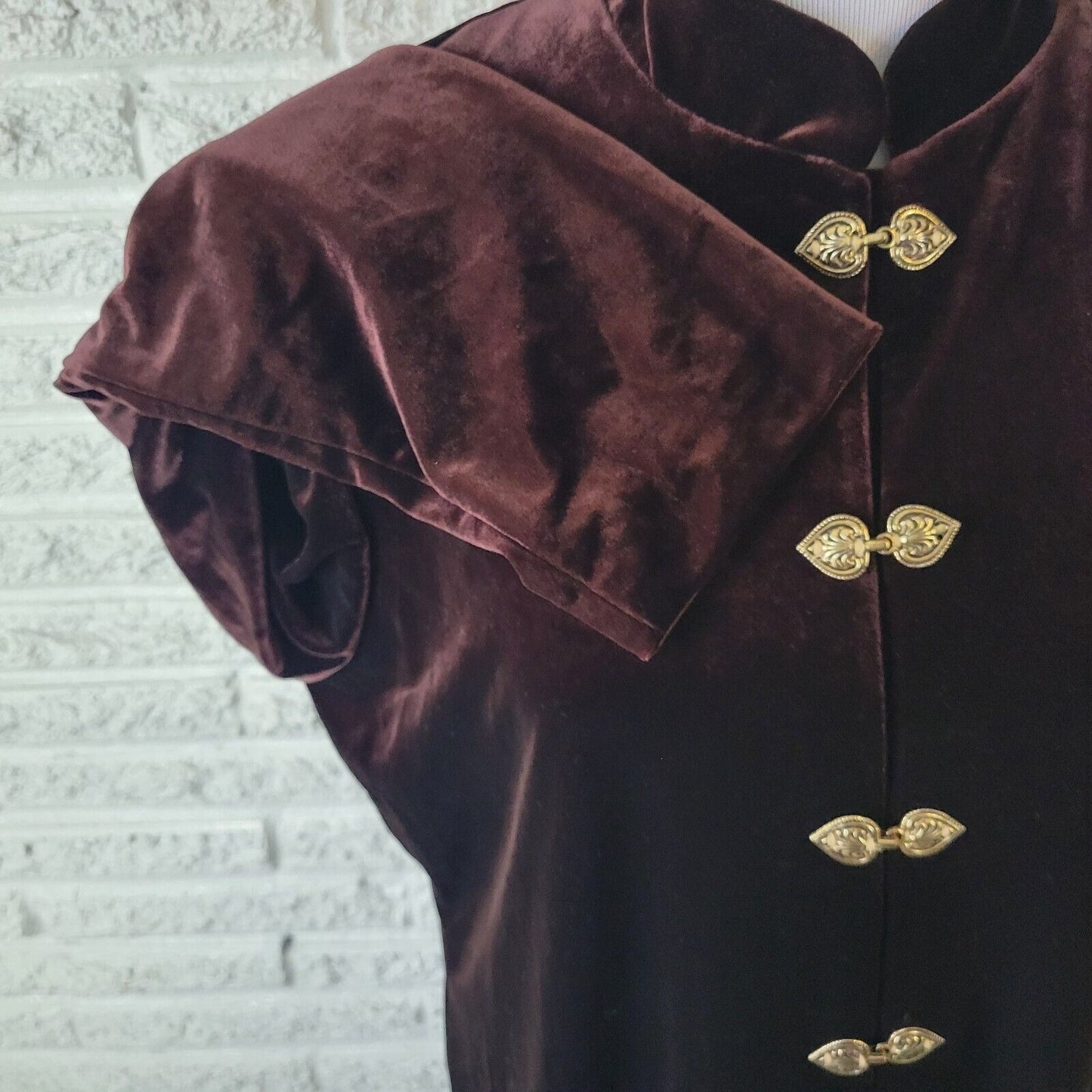 R&M Richards Karen Kwon Jacket Extra Large Deep Purple Velour Lined Formal