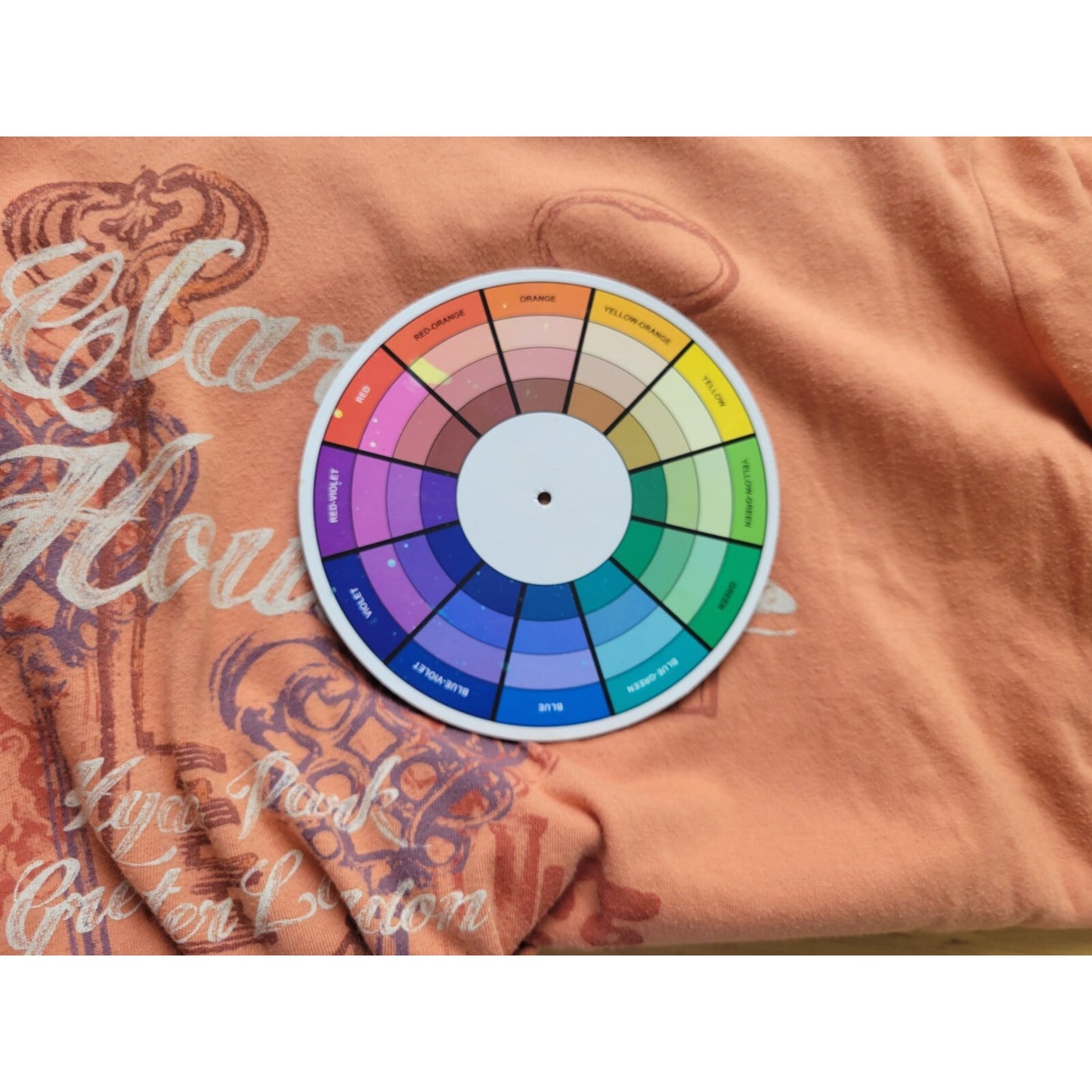 Sonoma Womens Top XL Tee Clarendon House Hyde Park London Cotton Blend Orange