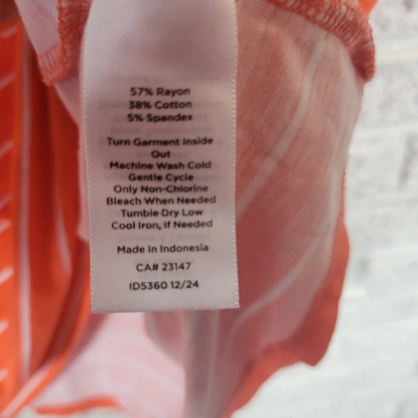 T by Talbots Women Top 3X Plus Tee Short Sleeve Orange Stripe Comfy Cotton Rayon