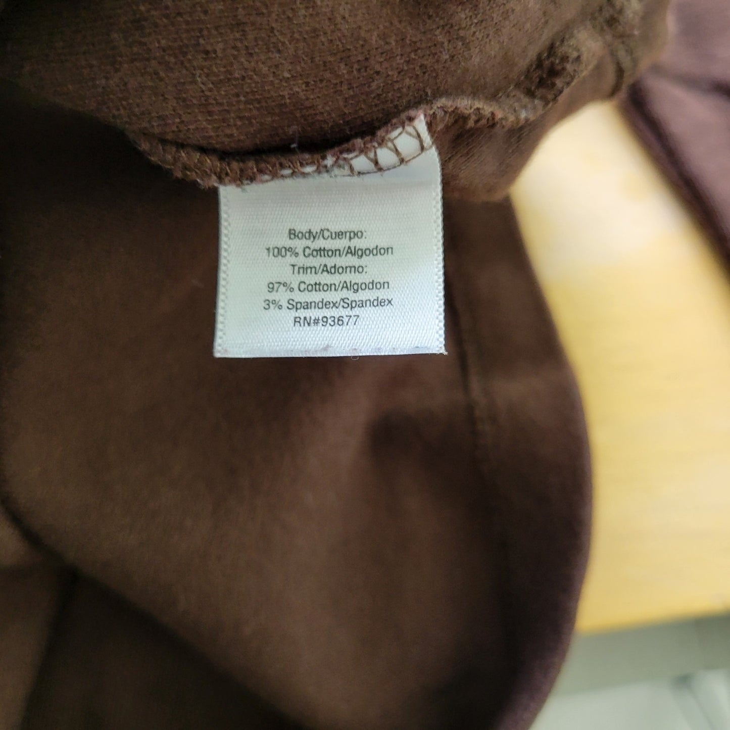 St. Johns Bay Women's XL Brown Turtleneck Top 100% Cotton Long Sleeve BRO11E