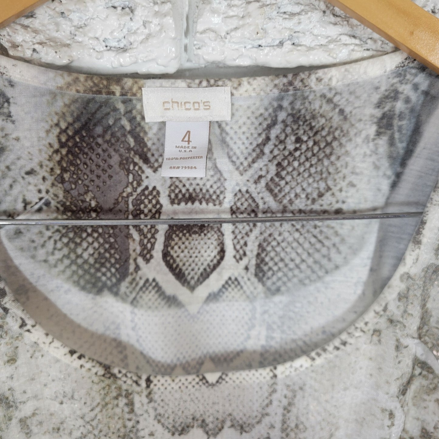 Chicos Womens Top 4 Standard XXL Plus Tank Animal Print Comfy Sequins Polyester