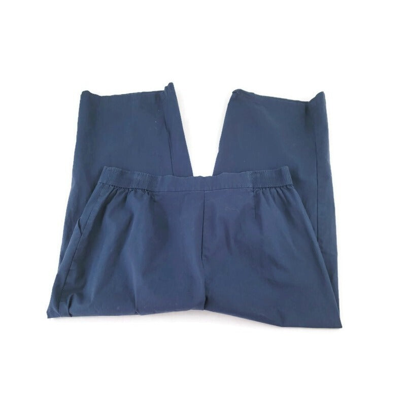 Sag Harbor Sport Women Pants 18 Plus Capri Blue Elastic Waist Casual Pockets Zip