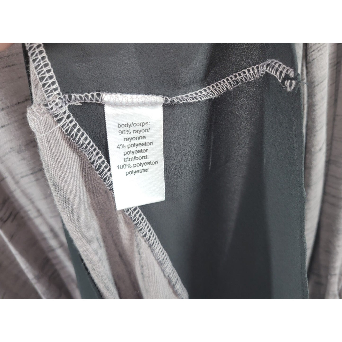 Maurices Womens Top Extra Large XL Tunic Ruched Sleeve Sheer Gray Heather Comfy