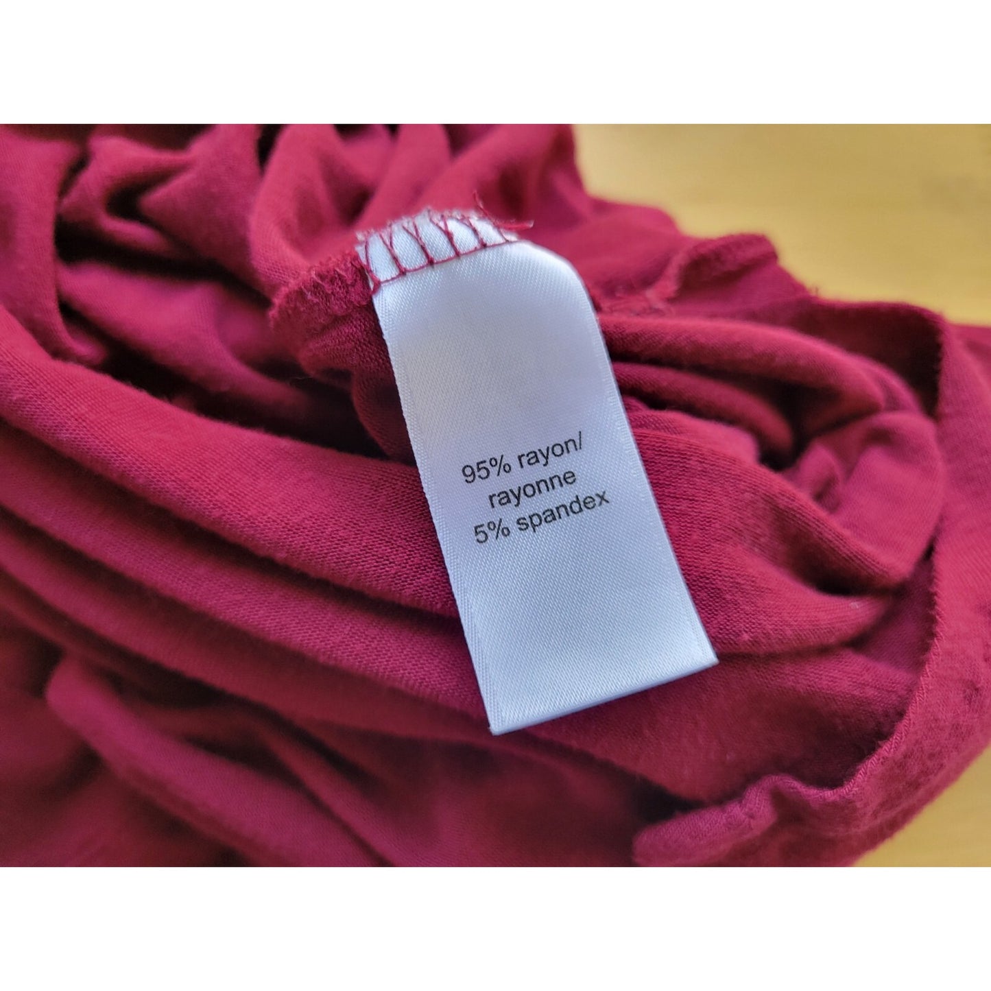 Maurices Womens Top 3 3X Plus Tunic 3/4 Sleeve Burgundy Pullover Sheer Casual