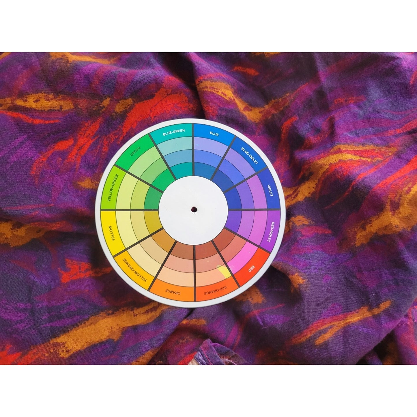 Terra Sky Womens Top 1X Plus Long Sleeve Purple Watercolor Casual Ruffle Neck