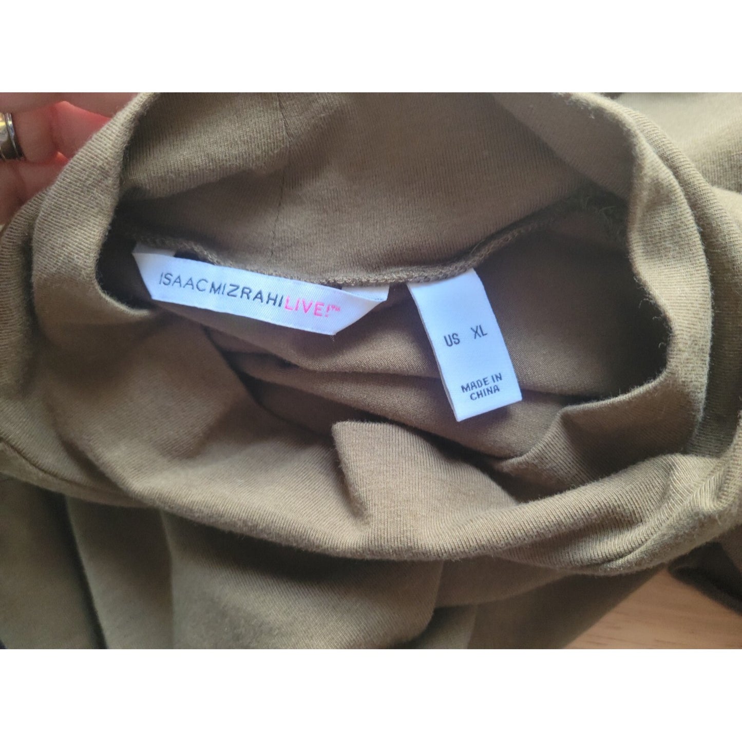 Isaac Mizrahi Live QVC Womens Top Extra Large XL Green Long Sleeve Ruffle Career