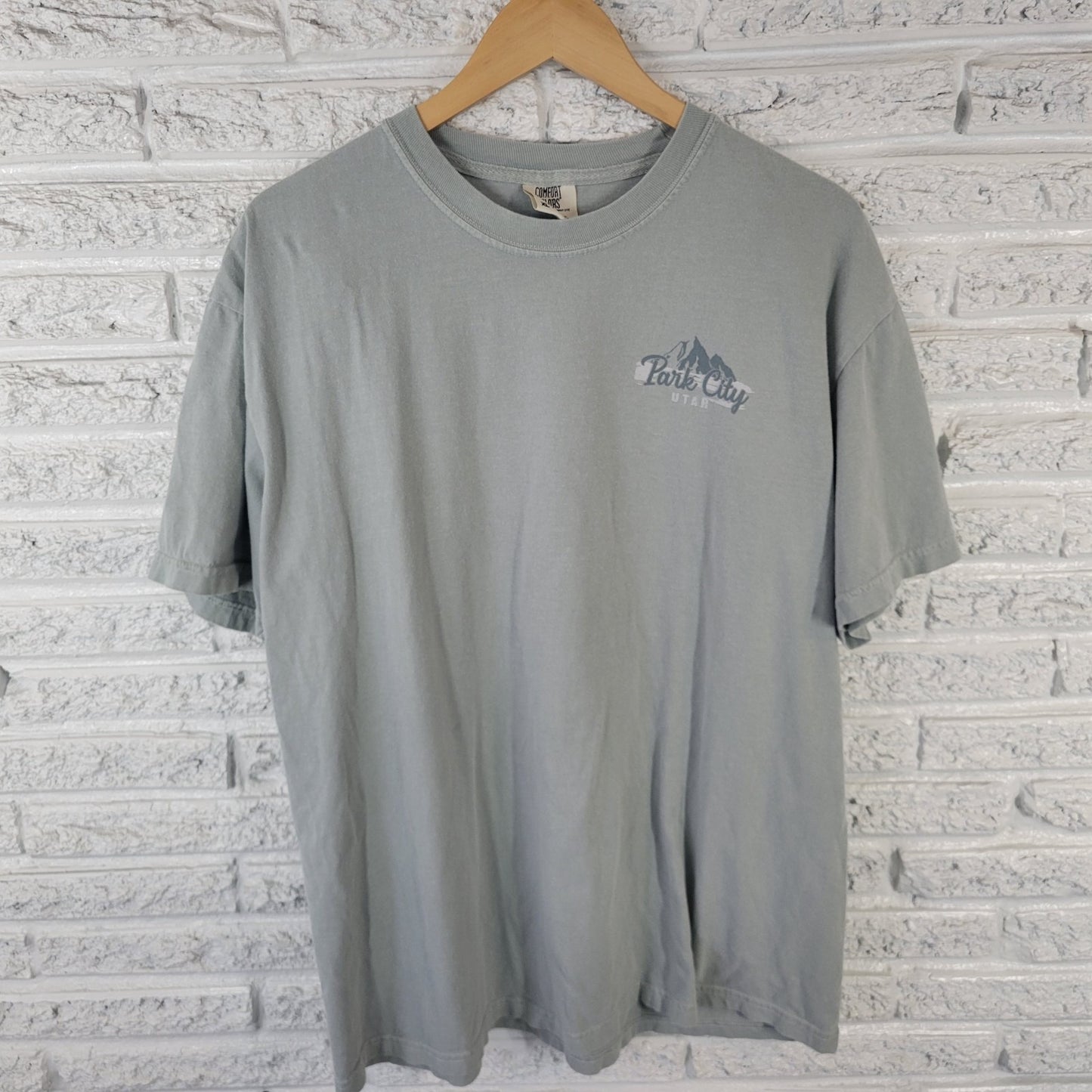Comfort Colors Womens Top XL Tee Short Sleeve Park City Utah Labrador Souvenir