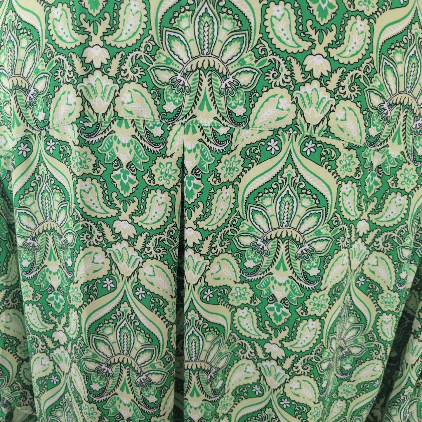 Cato Est 1946 Womens Top 18P 20P Petite Roll Tab Sleeve Semi Sheer Green Floral