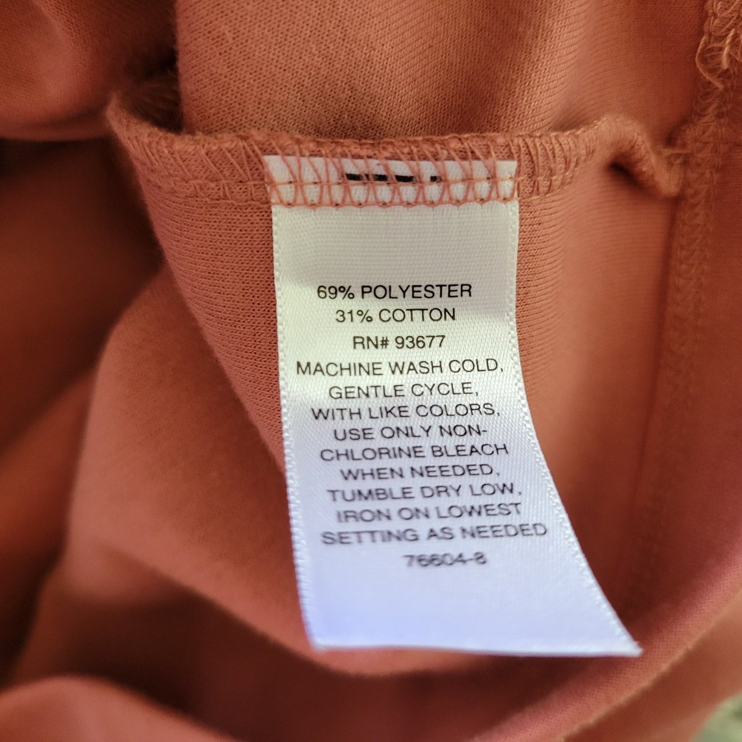 Liz Claiborne Womens Top XL Ruched 3/4 Sleeve Dusty Rose Poly Blend Soft Comfy