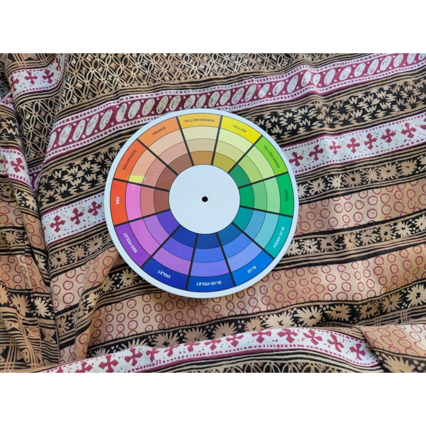 Sag Harbor Women Top 3X Plus Short Sleeve Brown Geometric Button Up Casual Rayon